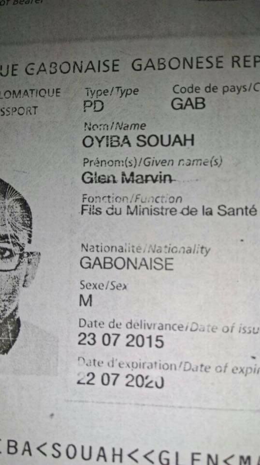 Glen Marvin a pour fonction officielle celui de "fils du ministre de la santé" dans son passeport !